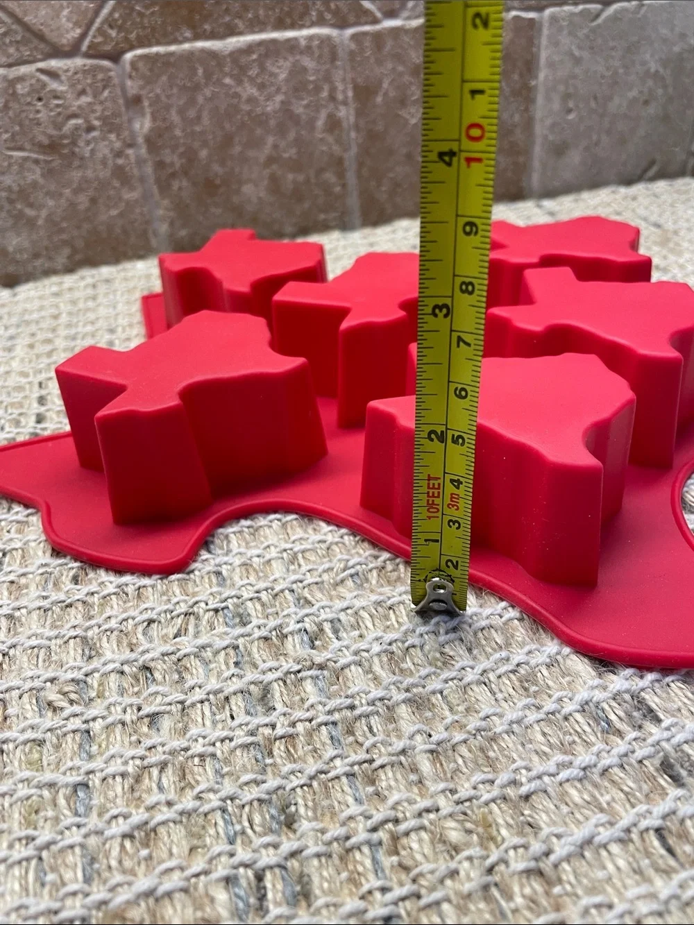 Red Texas-Shaped Silicone Mold Set